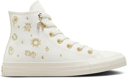 Converse Chuck Taylor All Star Lift Women's Lace Up Canvas Sneaker, Vintage White/Egret/Gold
