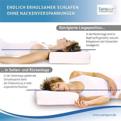 Sanapur Orthopaedic Side Sleeper Pillow with Adjustable Memory Foam