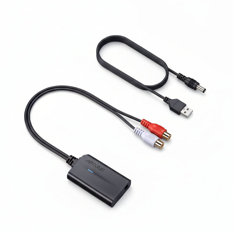 AUTOUTLET 192KHz Optical to RCA Converter with 3ft Cable