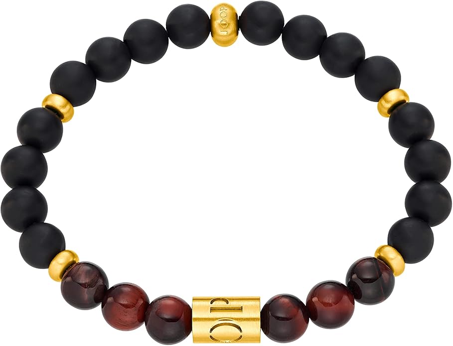 JOOP! Men's Stainless Steel Beads Bracelet with Lobster Claw Clasp