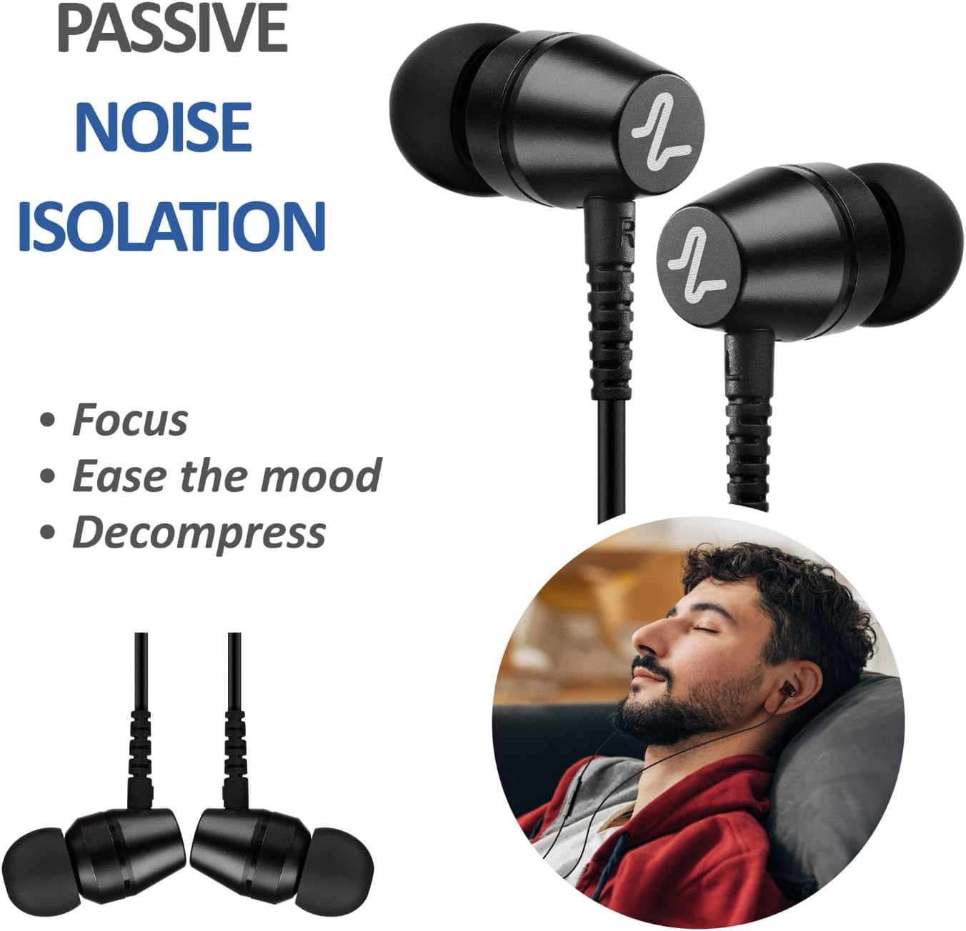 LUDOS OMNITONE Wired In-Ear Headphones with Microphone 3.5mm Jack