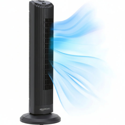 Amazon Basics Oscillating Tower Fan 71 cm Black 3 Speeds
