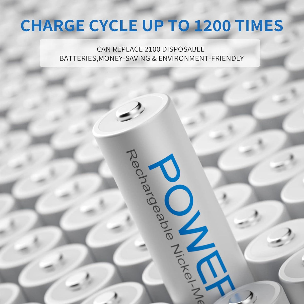 POWEROWL AAA Rechargeable Batteries 1000mAh 1.2V NiMH
