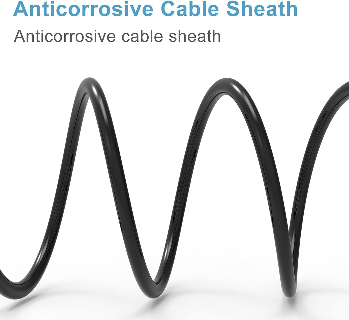 Ancable AN-1031 6.35mm to RCA Tattoo Clip Cord 1.8m Black