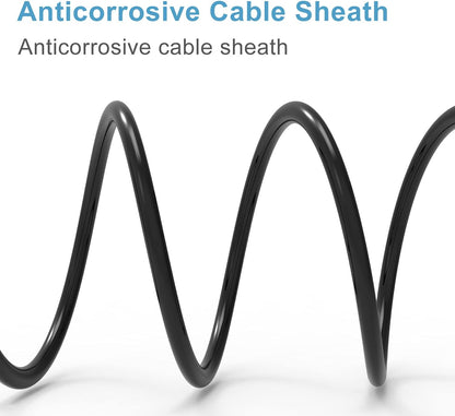 Ancable AN-1031 6.35mm to RCA Tattoo Clip Cord 1.8m Black
