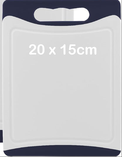 MaxxGoods White Plastic Chopping Board 20x15x8 cm Double‑Sided