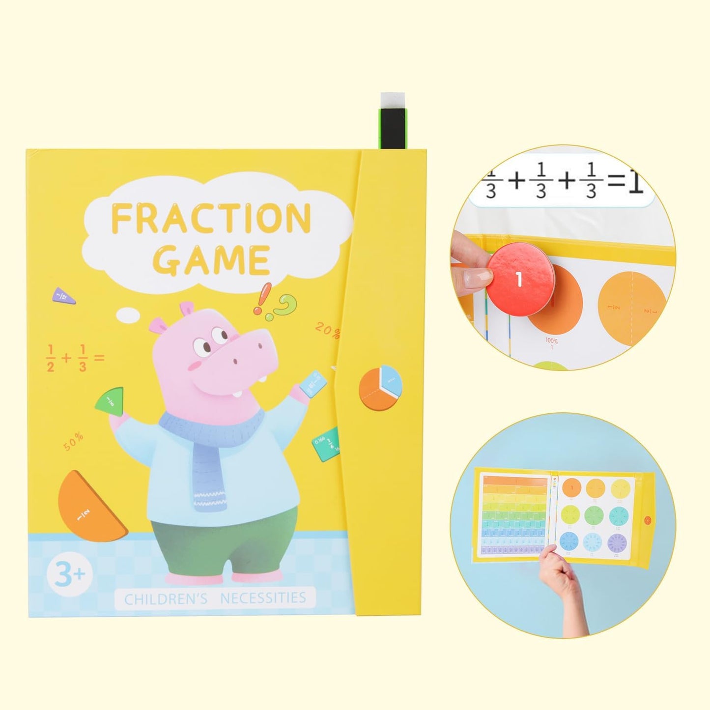 KOOMAL Magnetic Fraction Score Disk Educational Puzzle for Kids