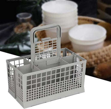 Universal Dishwasher Cutlery Basket 8 Compartments Grey