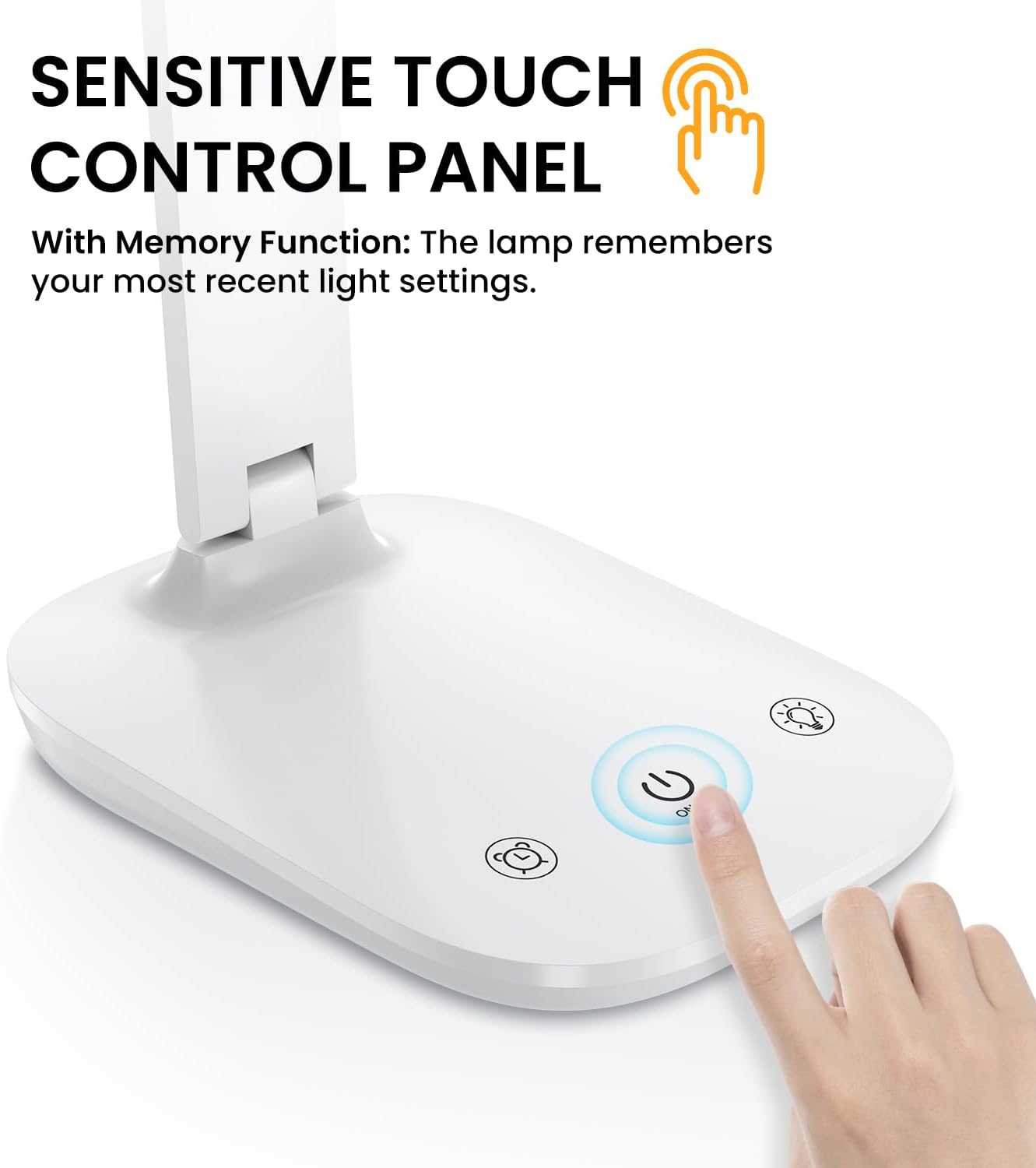 BSRANE ADL-001 LED Desk Lamp Eye-Caring 700 Lumen 5 Colour Modes USB Charging Port White