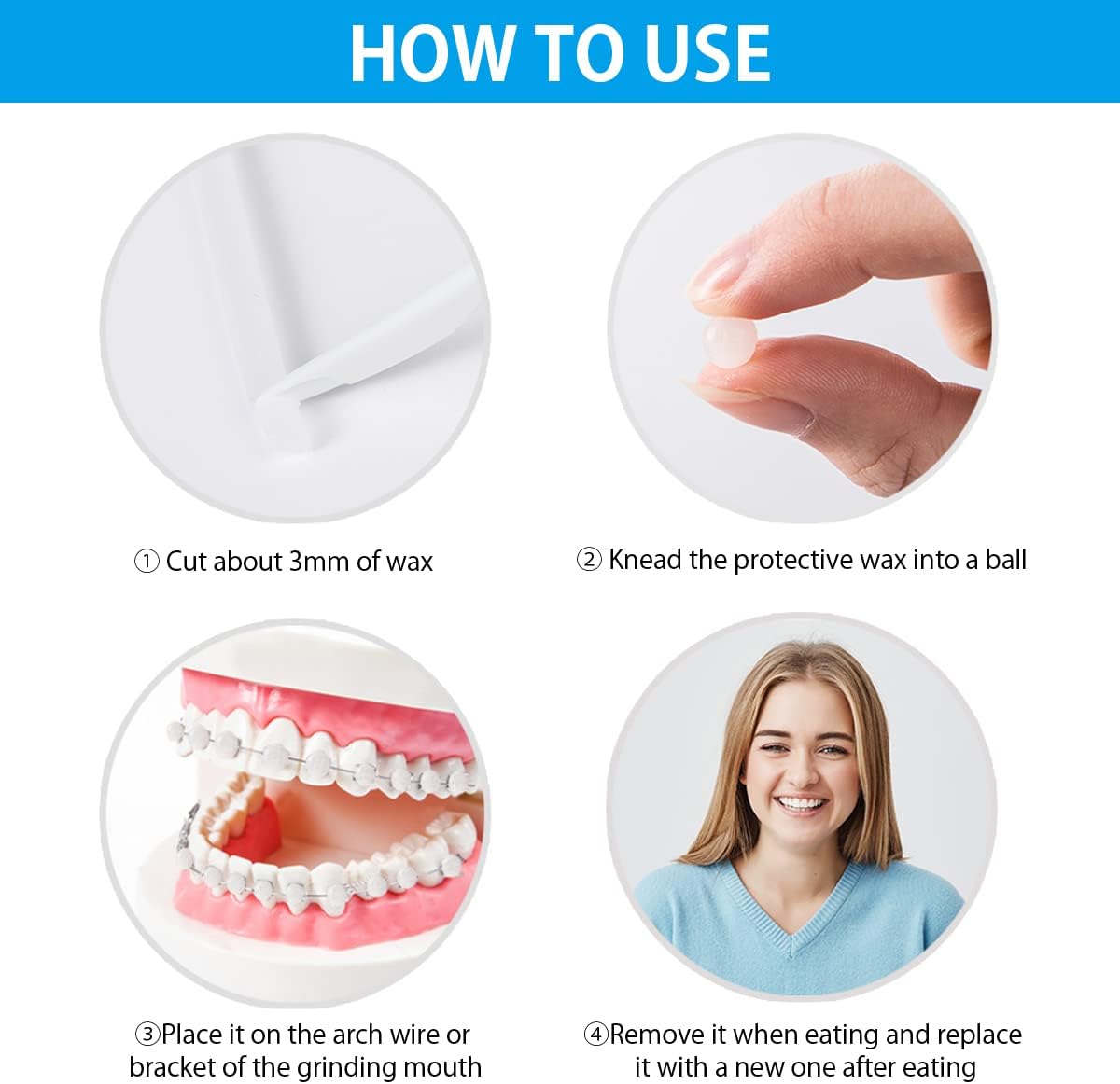 Leikedun Orthodontic Wax for Braces 10 Pack