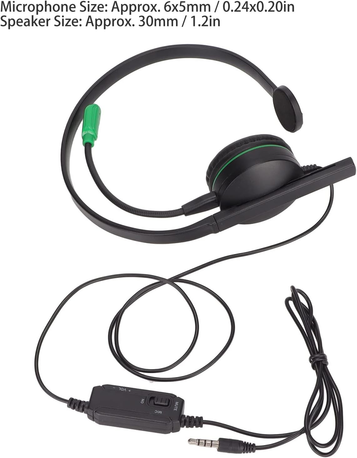Adjustable Single-Ear Gaming Headset with Noise-Canceling Mic for PC