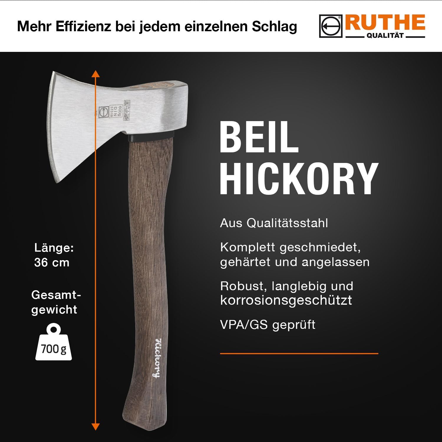 Ruthe Axe Beil VPA GS – Durable Hand Hammer for Gardening