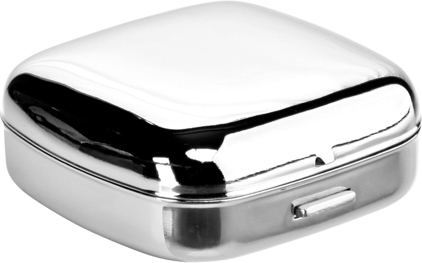 TFA Dostmann Analogue Travel Alarm Clock with Metal Box – Silver Compact Design