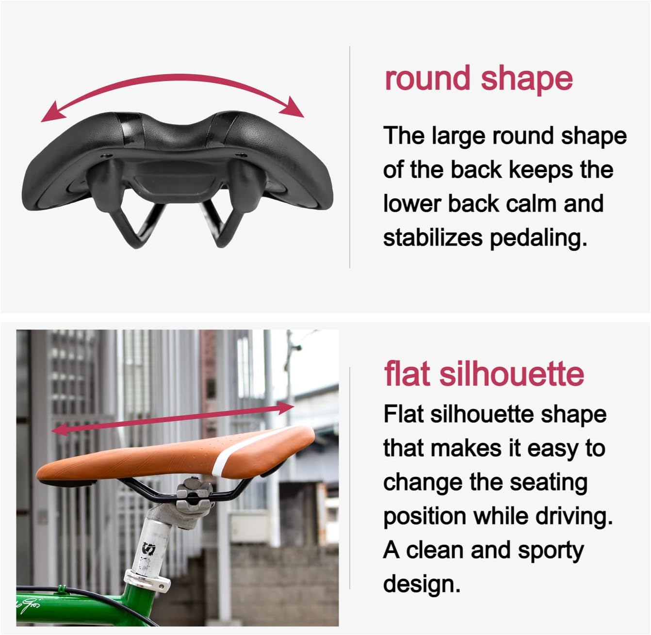 GORIX Bike Saddle Comfortable Cushion with Rail for Mountain and Road Bicycles