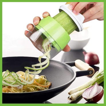 Womdee SLC-292 5-in-1 Handheld Spiralizer Vegetable Slicer Green