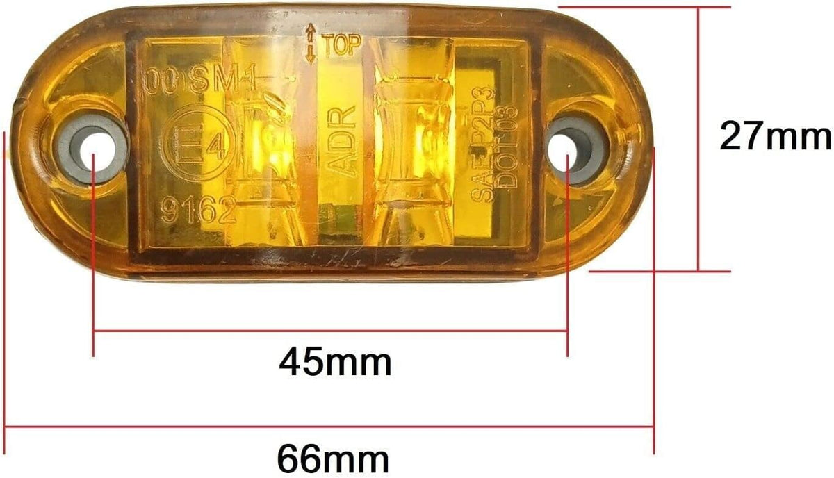 AUTOPLAN LED Marker Lights 24V Amber 10 Pcs