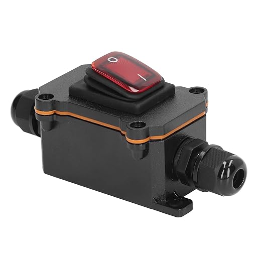 Jaerb Red Waterproof 12V 25A Inline Toggle Switch