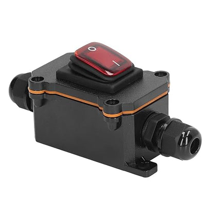 Jaerb Red Waterproof 12V 25A Inline Toggle Switch