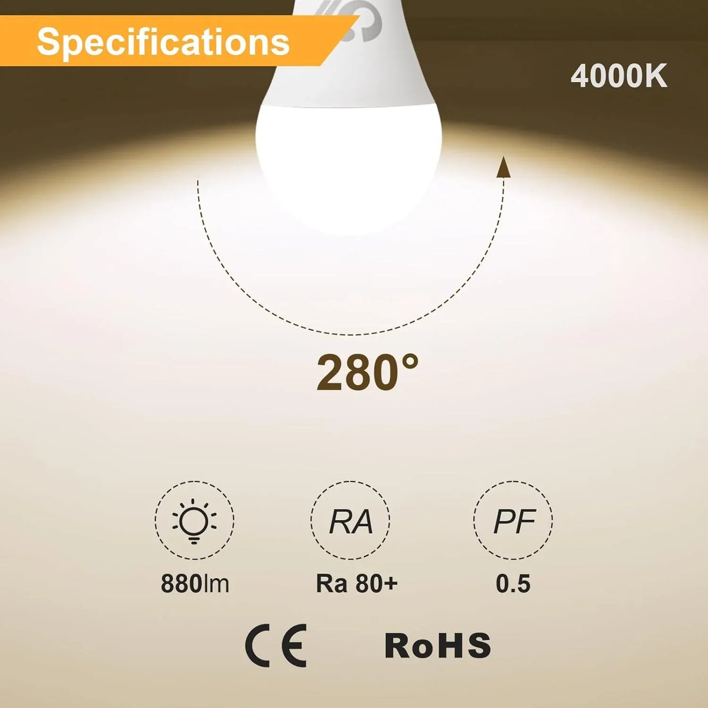 GY 14W E27 LED Bulb 1540 Lumens 4000K White - Gomix Brands Outlet