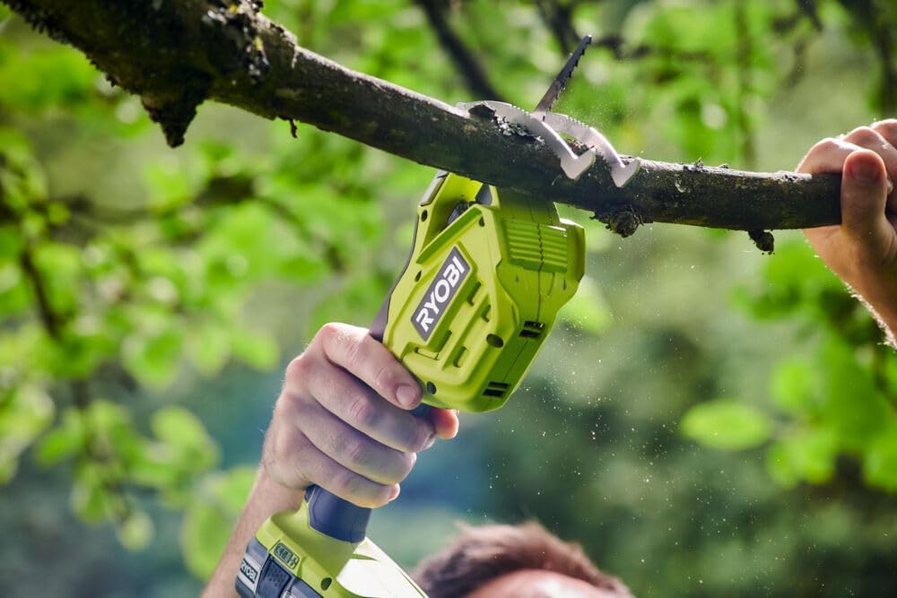 Ryobi 18V ONE+ Cordless 150mm Pruning Saw – Lightweight Battery Tool for Garden Trimming