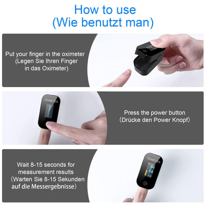Mommed Pulse Oximeter Blood Oxygen Saturation Monitor with OLED Display