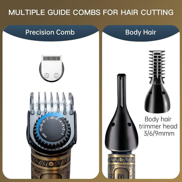Surker 7-in-1 T-Blade Hair Clipper Kit with 9 Combs