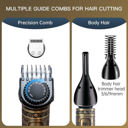 Surker 7-in-1 T-Blade Hair Clipper Kit with 9 Combs