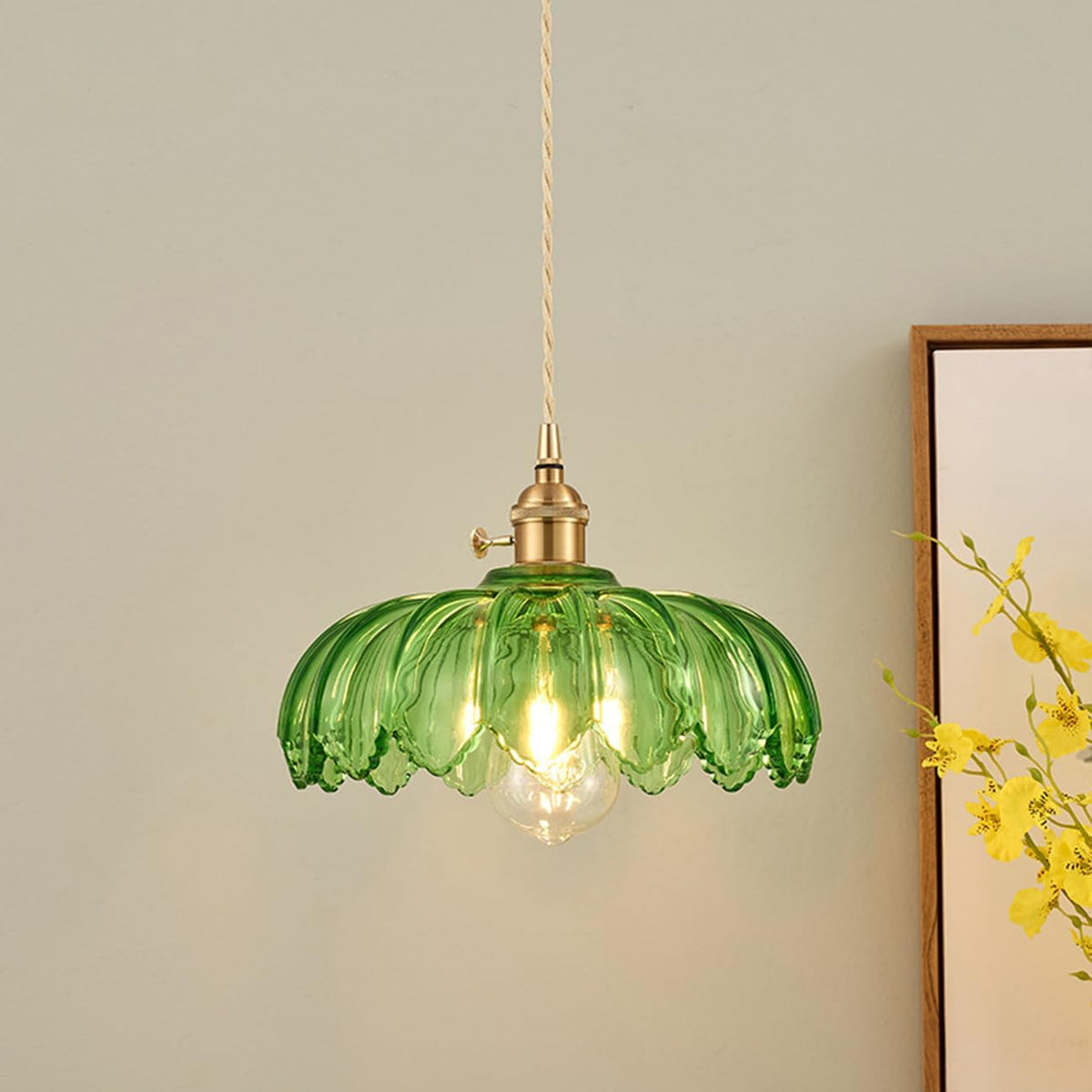 Theopractick Industrial Glass Pendant Ceiling Light E27