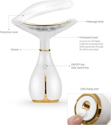 Ms.W Facial Lifting Massager 3‑Mode Rechargeable Anti‑Wrinkle Device