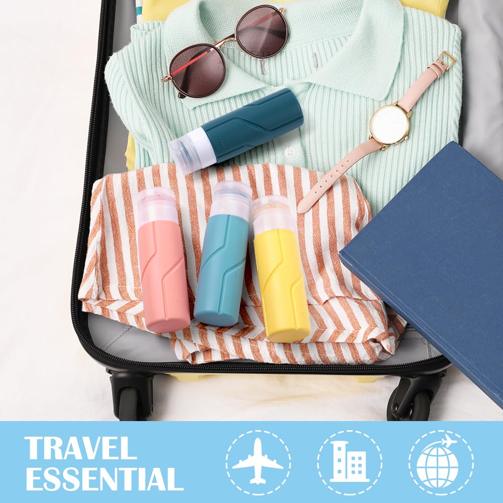 OSDUE Silicone Travel Bottles 4-Pack 100ml Leak-Proof Refillable