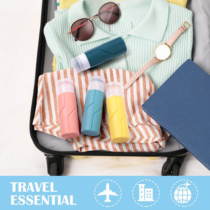 OSDUE Silicone Travel Bottles 4-Pack 100ml Leak-Proof Refillable