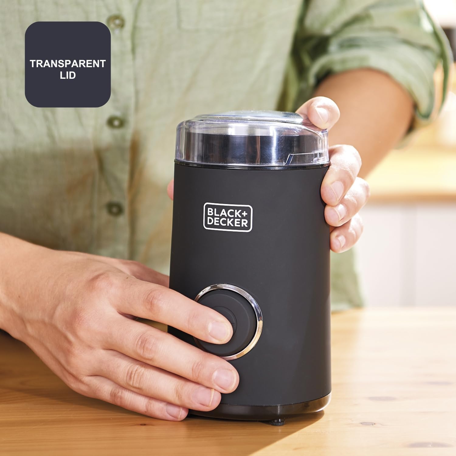 Black+Decker BXCG150E 150W Electric Coffee Grinder with Stainless Steel Blades