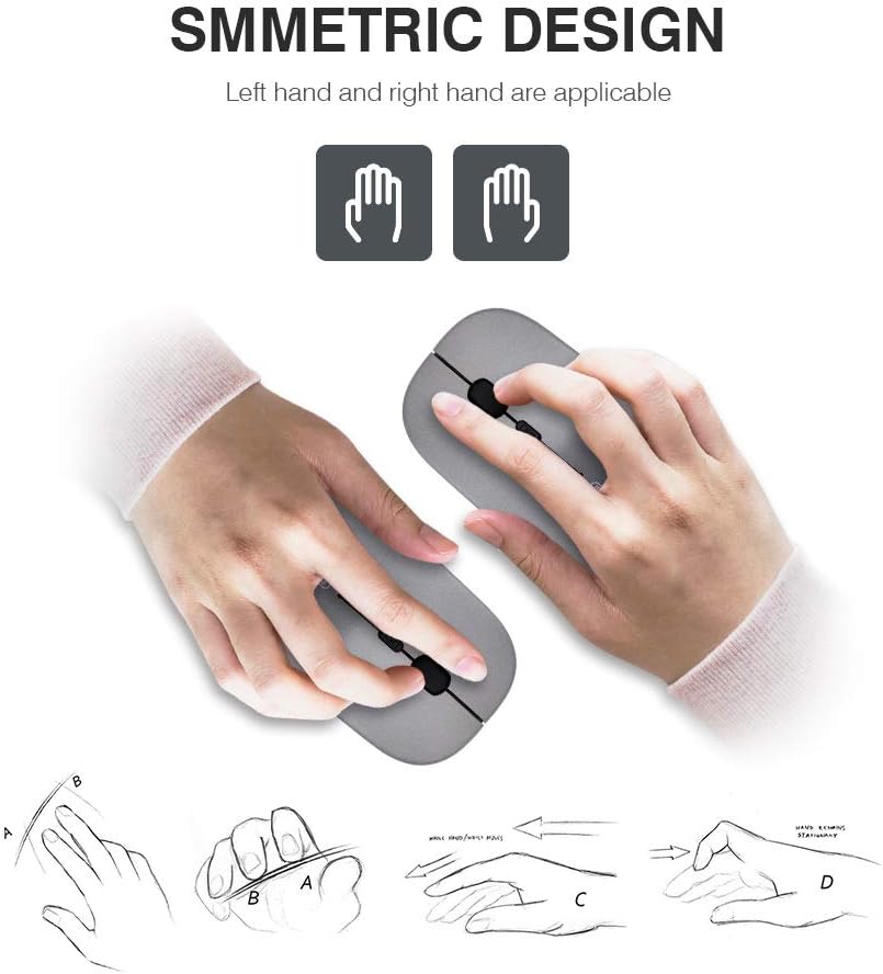 Inphic M1P Ultra Slim 2.4G Wireless Mouse Rechargeable Silent