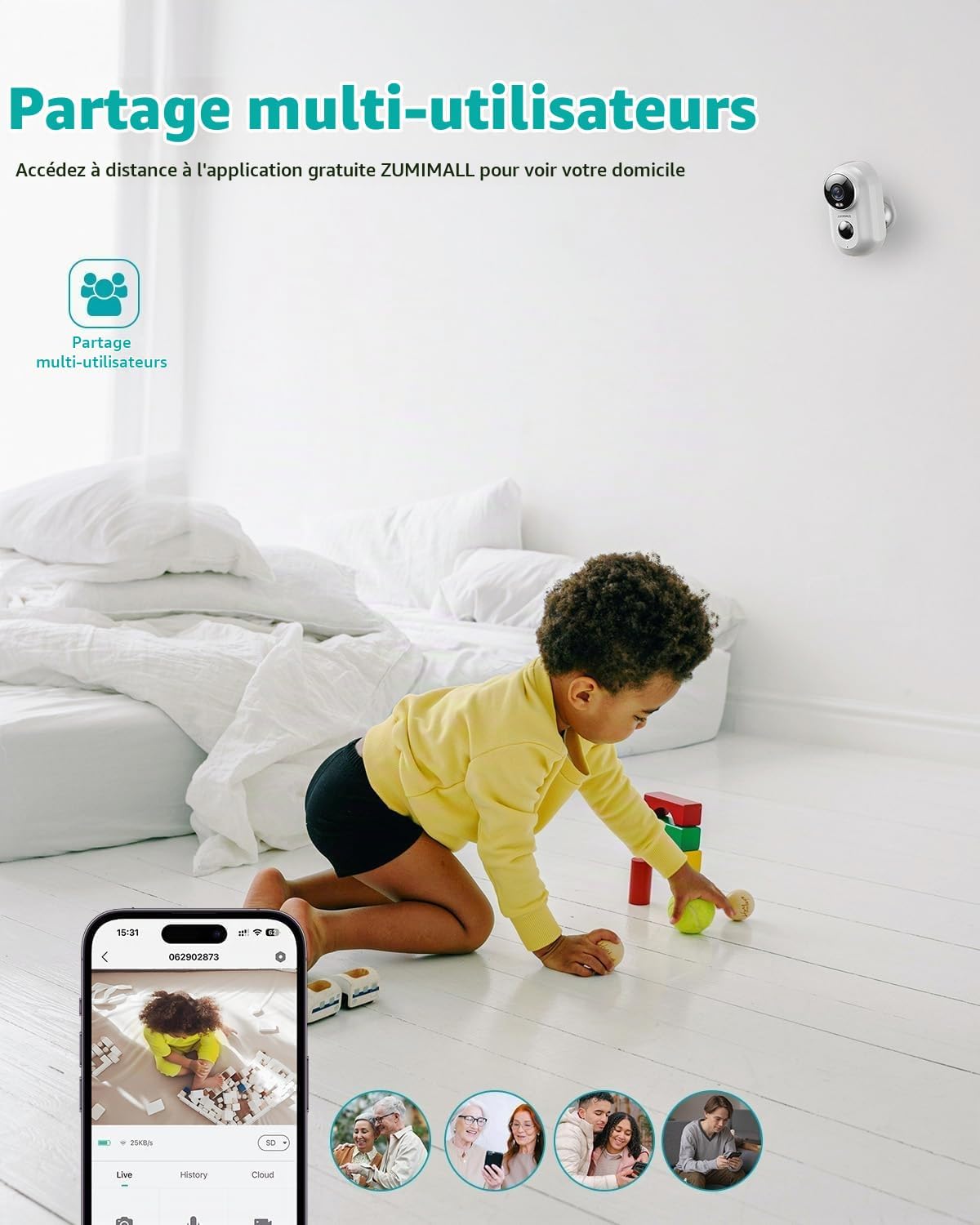 ZUMIMALL F5 Wireless Outdoor WiFi Security Camera 2K