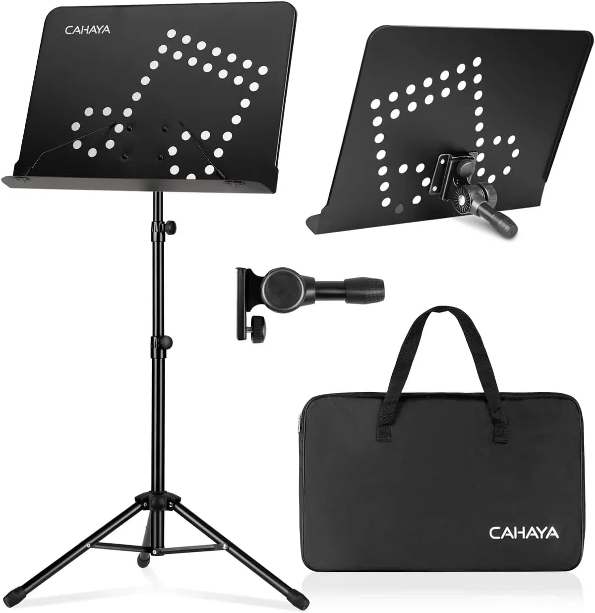 CAHAYA Portable Sheet Music Stand – Adjustable Height, Dual‑Use Desktop & Floor with Carrying Bag - Gomix Brands Outlet