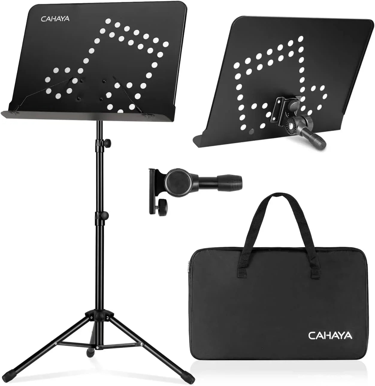 CAHAYA Portable Sheet Music Stand – Adjustable Height, Dual‑Use Desktop & Floor with Carrying Bag - Gomix Brands Outlet