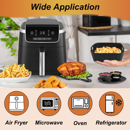 BYKITCHEN Airfryer Silicone Mould 4.7L Black