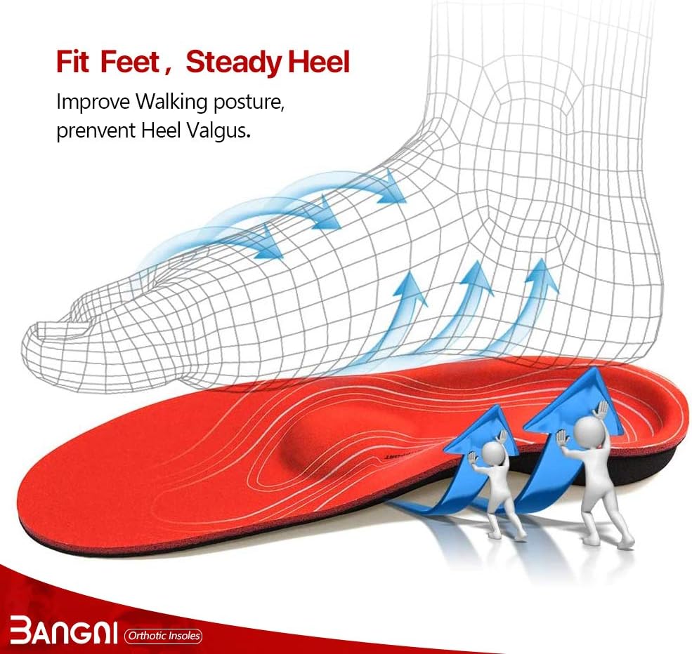 3ANGNI Cork Arch Support Insoles for Flat Feet Pain Relief