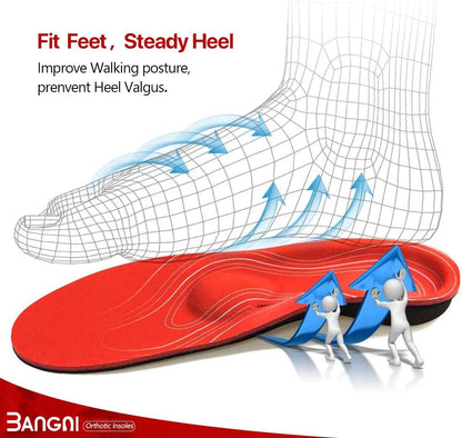3ANGNI Cork Arch Support Insoles for Flat Feet Pain Relief