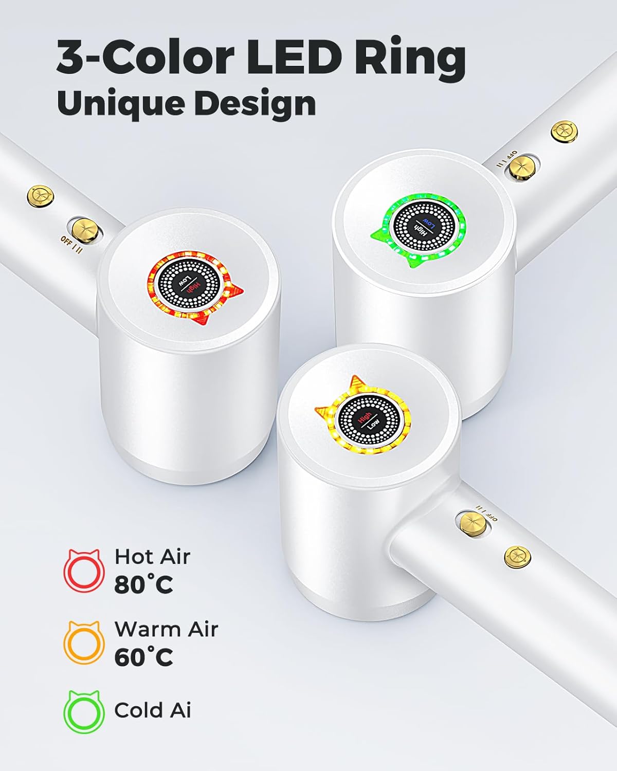 Bopcal Ionic Hair Dryer with High Speed Brushless Motor