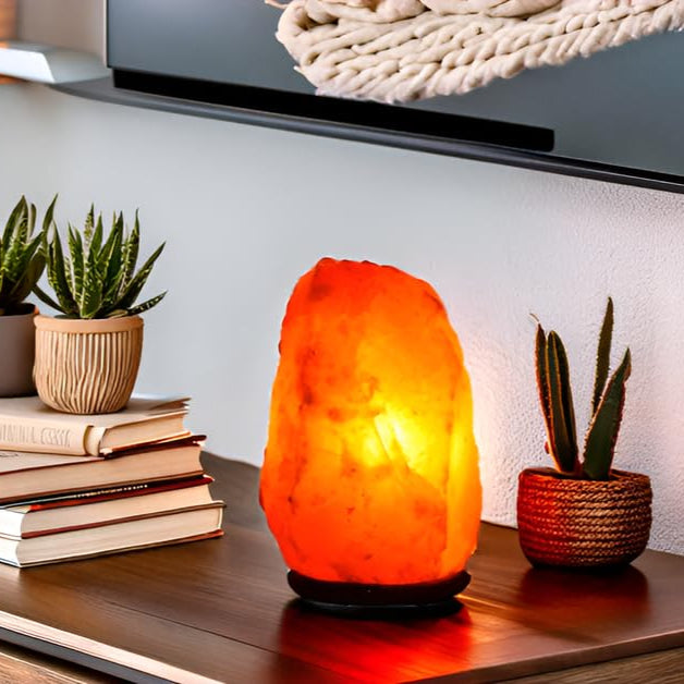 Needs&Gifts 4-7 lb Natural Himalayan Crystal Rock Salt Lamp, Authentic Healing Ambiance