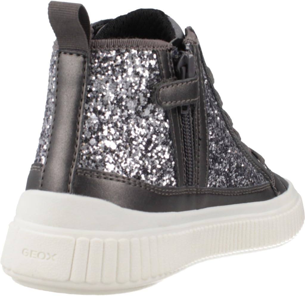 Geox Laquinny Girls Breathable Black Basketball Trainer Size 35 EU