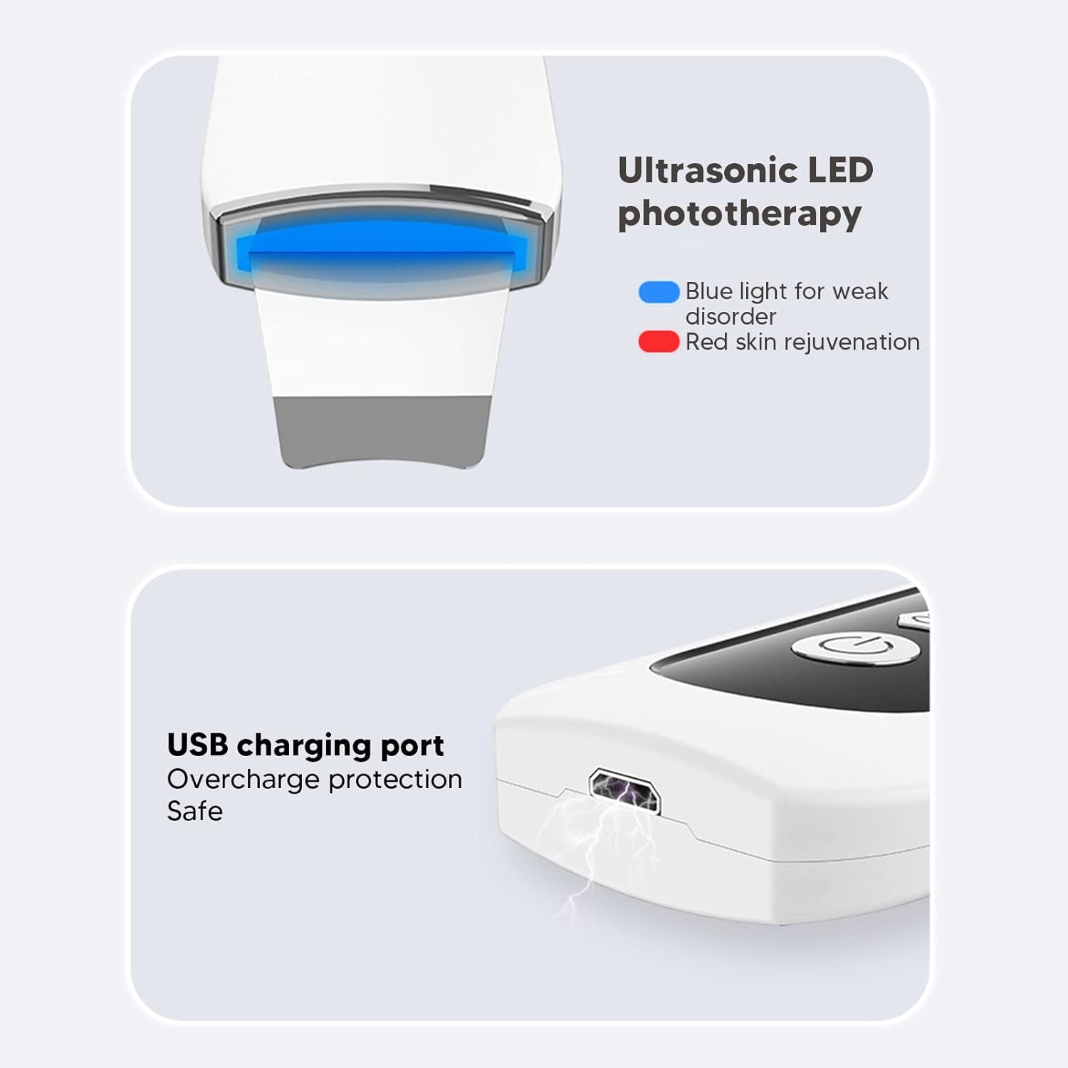 ZJchao Ultrasonic Facial Skin Scrubber Pen for Blackhead Removal