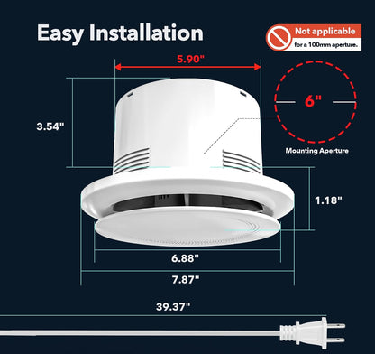 SLUELI 206cA Exhaust Fan 150mm 8W White