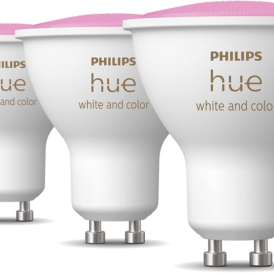 Philips Hue GU10 White & Colour Ambiance 3-Pack Smart LED Bulbs
