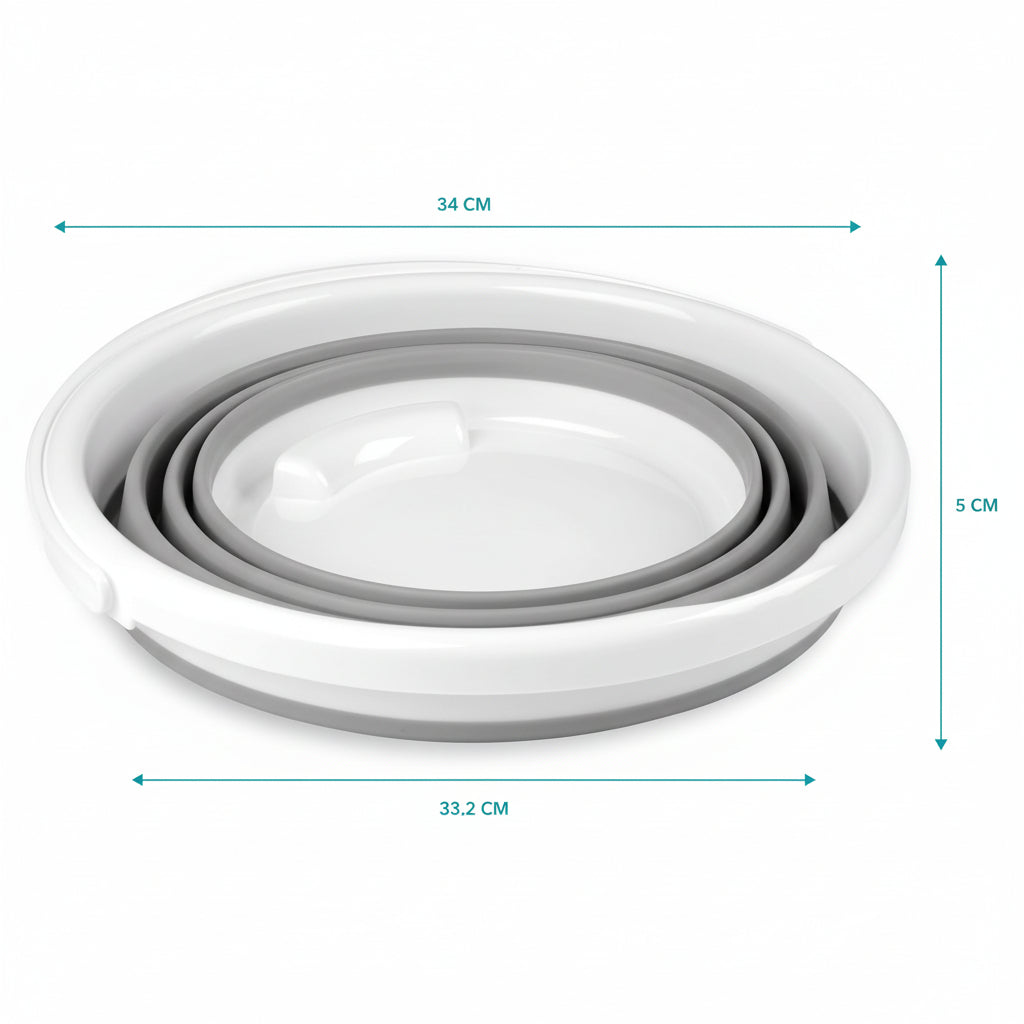 Beldray Foldable Grey Silicone Bucket – 10L Portable Space‑Saving