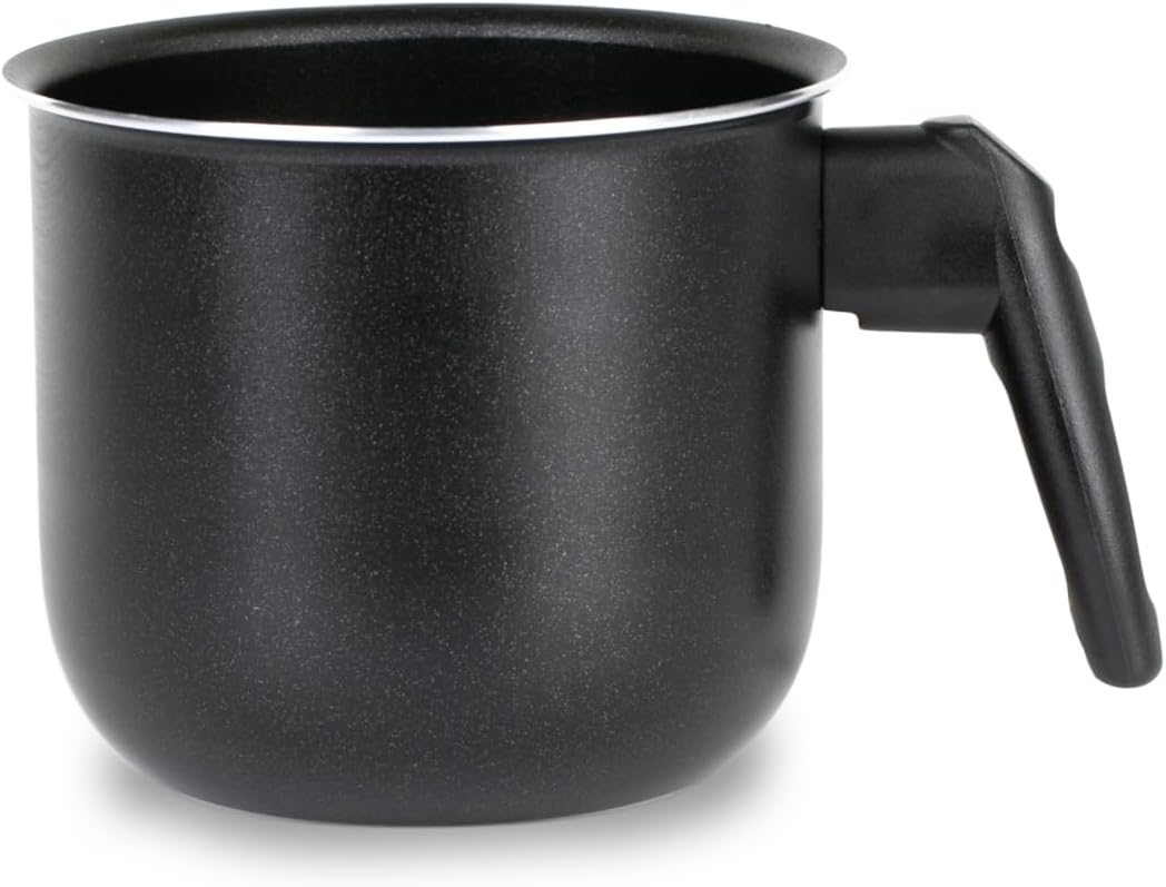 Zanetti 12 cm Aluminium Milk Pan – Black Ergonomic Handle Made in Italy