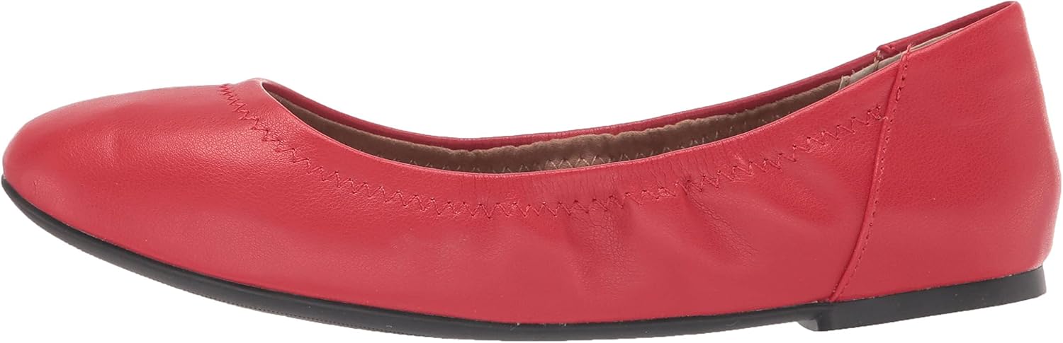 Amazon Essentials Women's Belice Bright Red Ballet Flat Slip-On