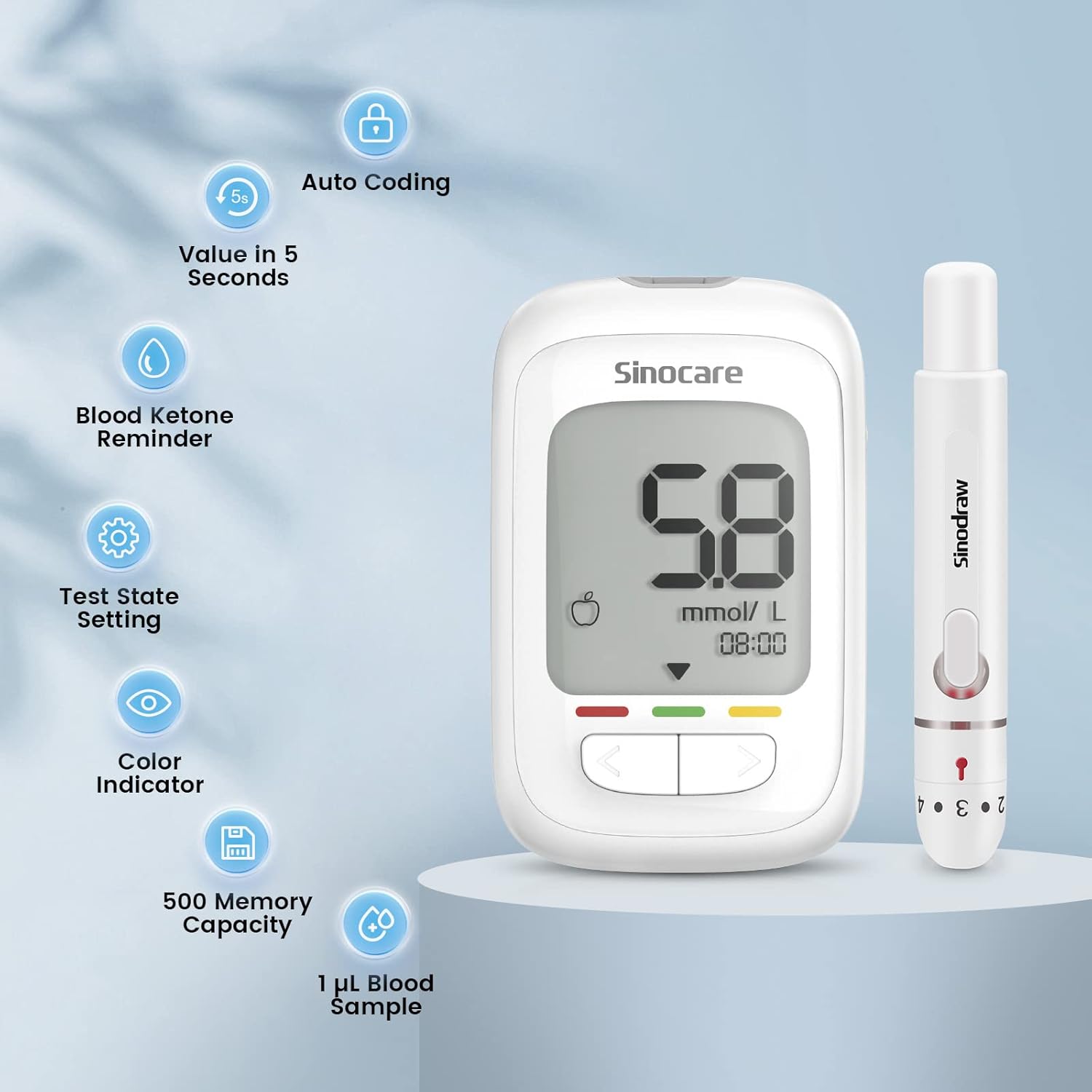 Sinocare AQ Pro I Blood Glucose Monitor Kit 25 Strips