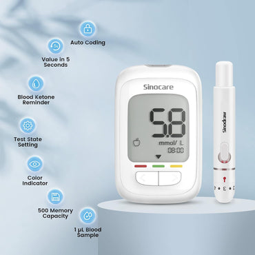 Sinocare AQ Pro I Blood Glucose Monitor Kit 25 Strips